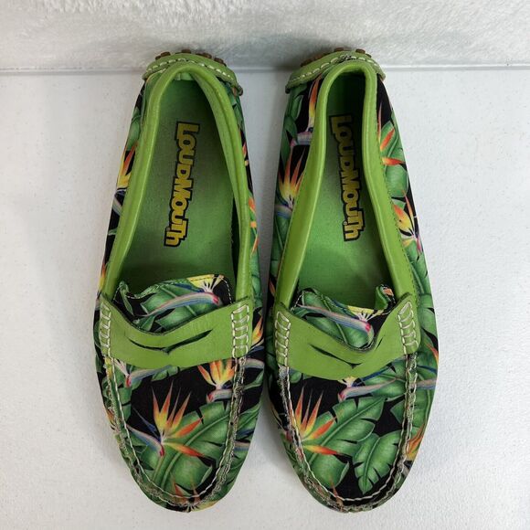 Loudmouth 8.5 Men’s Logan‎ Driving Loafers Bora Bora Tropical Print Botanical main image 5